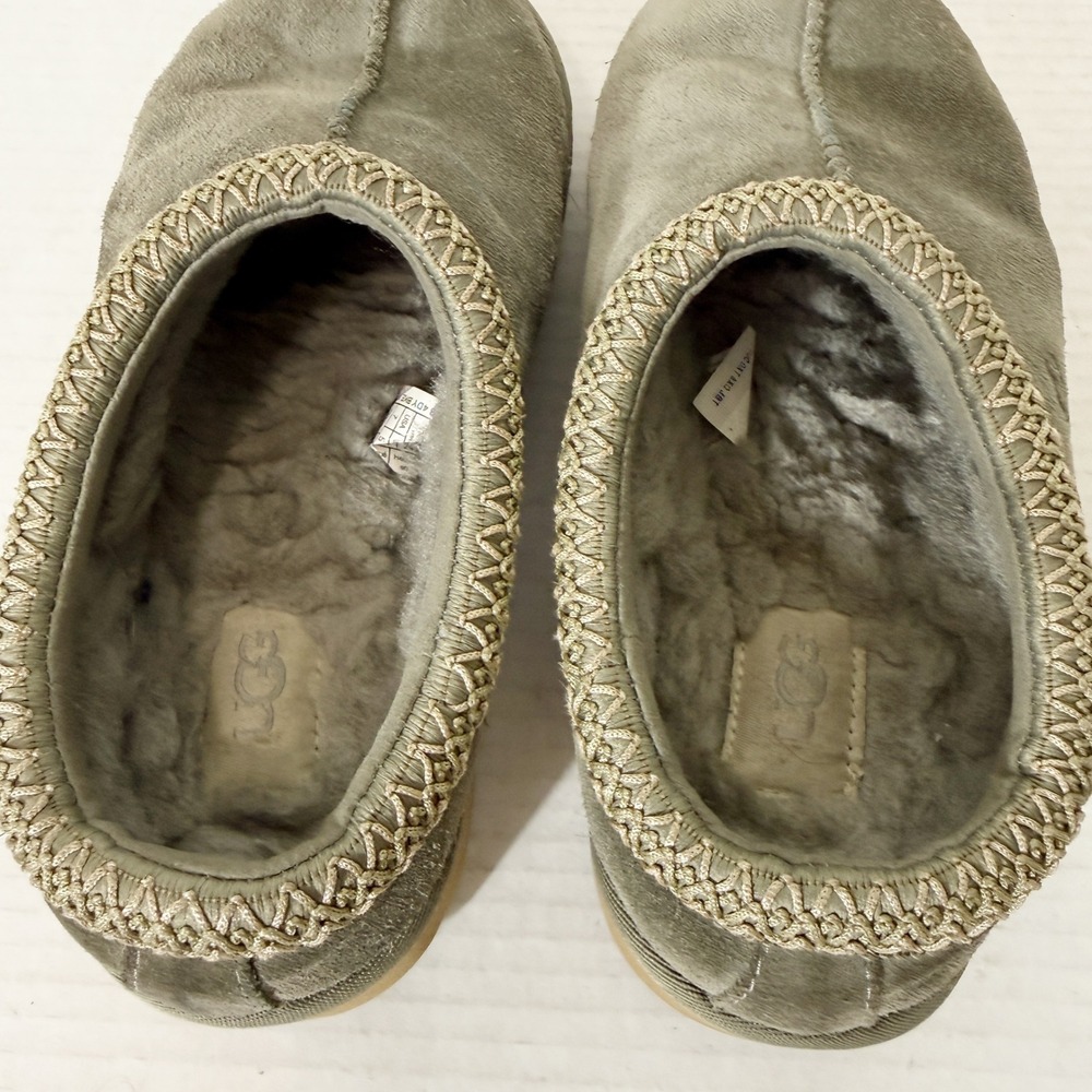 UGG Tasman II Womens Moss Green 1174470 Sheepskin Comfort Slippers Size - Picture 5 of 7